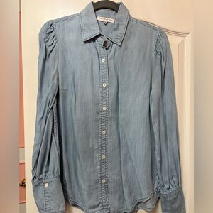 Current Air Sky Blue Casual chambray denim Shirt